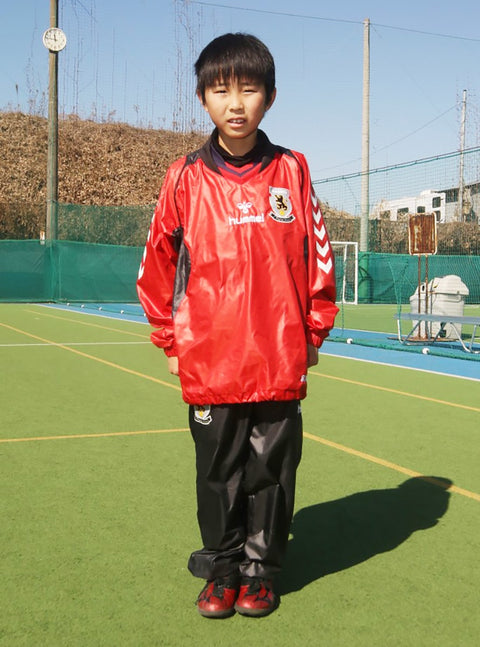 スクール指定ウエア：【任意購入】ジャージ上下、ピステ上下、ハーフパンツ※イニシャル刺繍入り